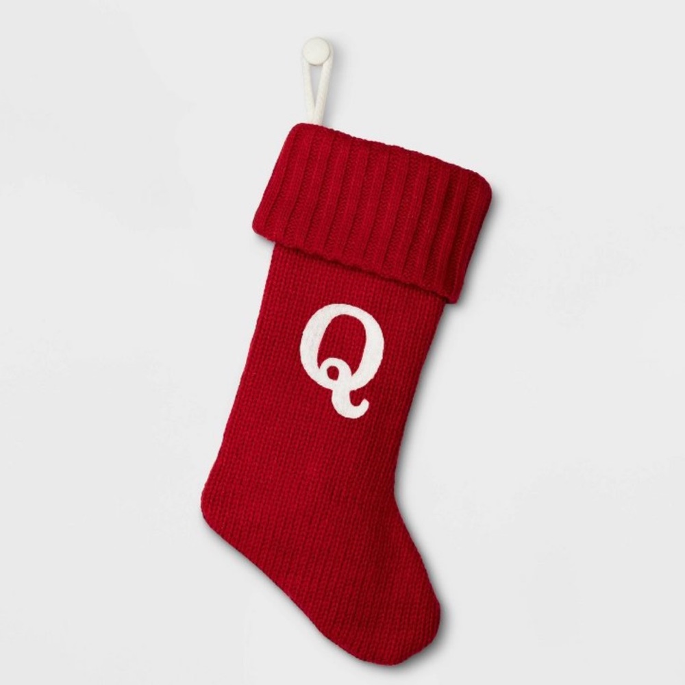 Knit Monogram Christmas Stocking Red - Wondershop™